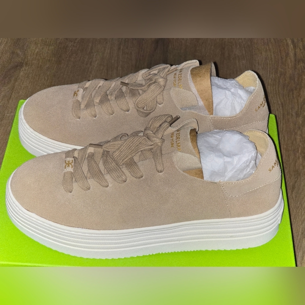 Sam Edelman Pippy Taupe Suede Platform Sneakers – 7.5M – NIB - Picture 7 of 13